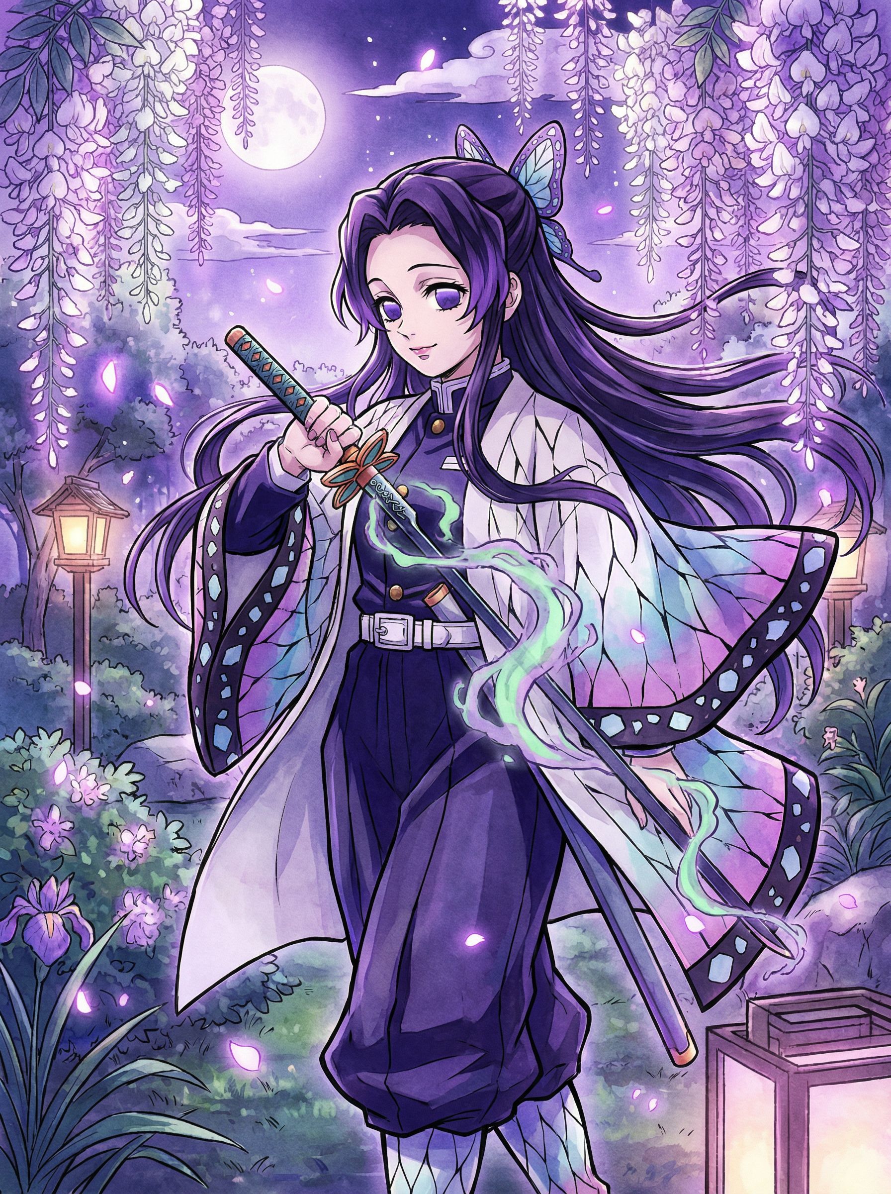 黑丝动漫-蝶之舞紫藤花园